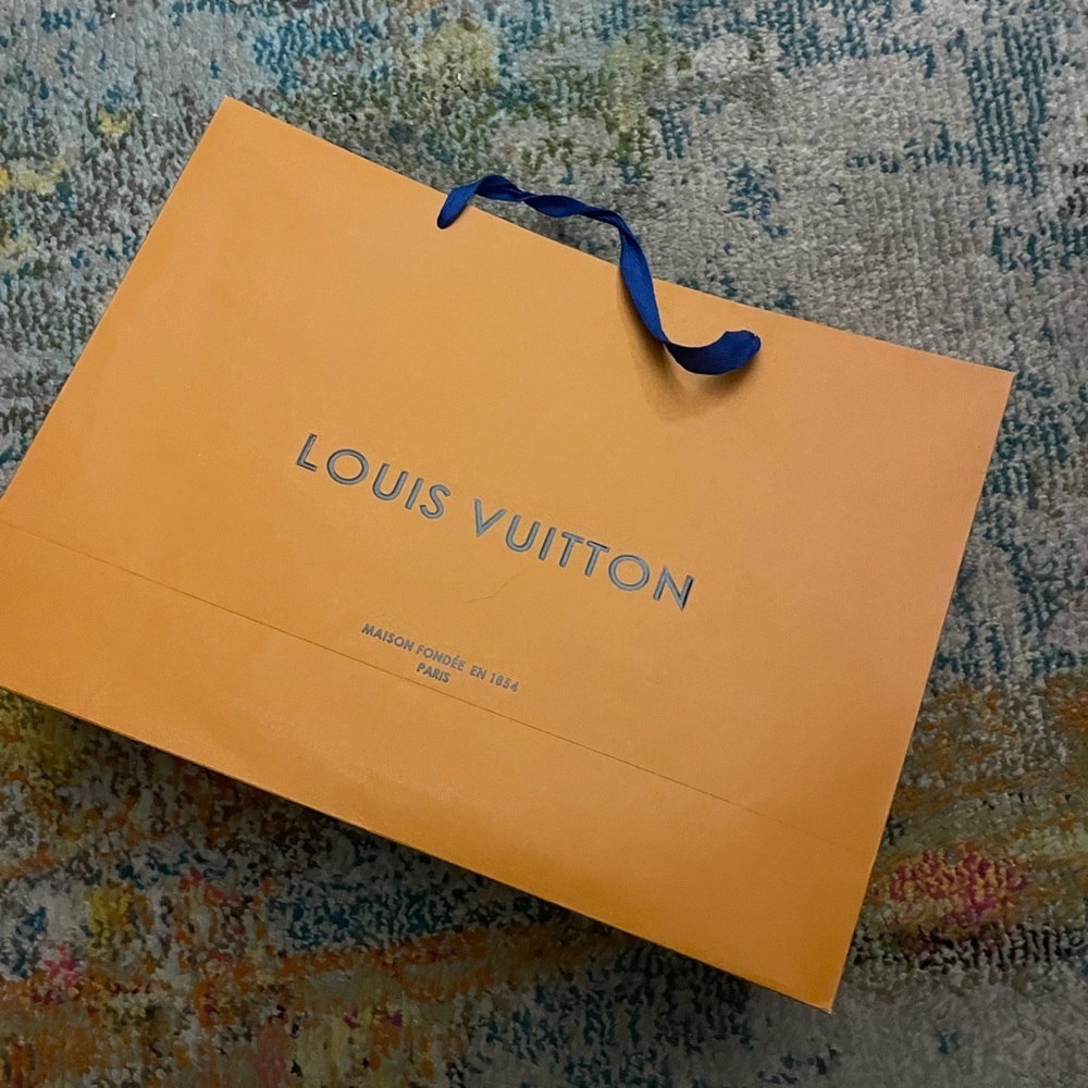 Two Bold Orange shopping Bags 🛍️ with Blue lettering and Handles - Picture 2 of 6